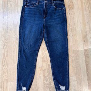 LOFT Skinny Jeans Ripped Hem Detail Size 16 or 33 W